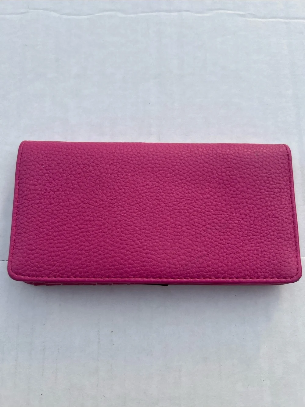 Anne Klein Slim Bifold Flap Wallet in Hot Pink / Fuchsia